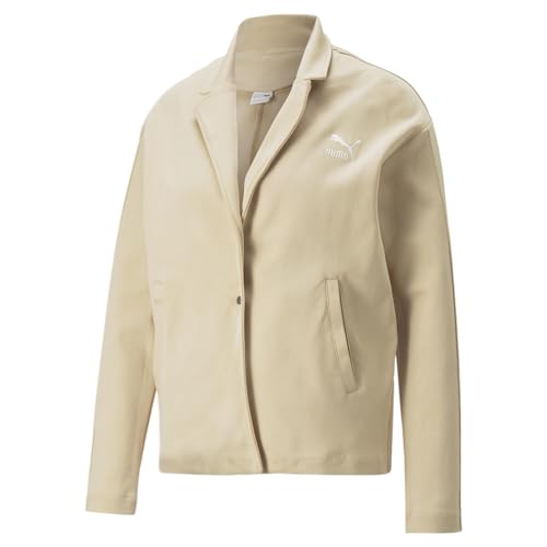 PUMA Womens T7 Blazer Button Down Athletic Outerwear Casual - Beige - Size XL
