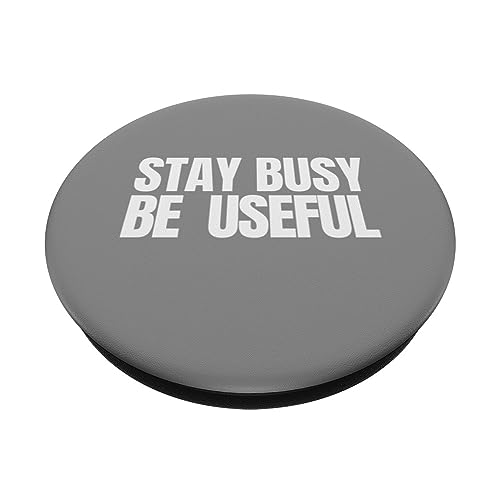Arnold says Stay Busy Be Useful American Patriotic Memes PopSockets Swappable PopGrip, Black - Image 2