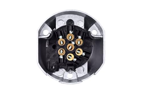 HELLA 8JB 001 941-001 Steckdose - 12V - 7-polig - Zinnbronze - Metallgehäuse - DIN/ISO: 1724