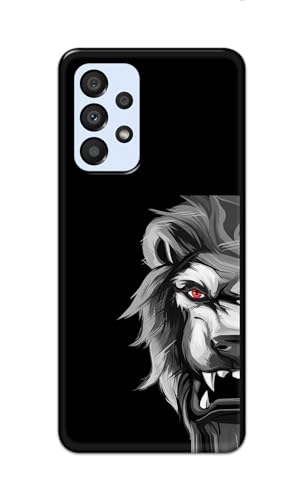 Image of PRINTFIDAA Plastic Printed Hard Back Cover Case For Samsung Galaxy A33 5G Back Cover (Angry Lion) -112, Multi