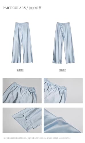 Women's Summer Satin Wide Leg Pants Long Floor Pants4