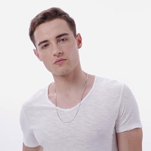 Dacc & Aya Authentic 925 Sterling Silver Snake Chain for Men & Women Diamond Cut Sterling Silver Round Chain with Lobster-Claw Clasp, Sturdy and Shiny 1/1.5/2/3mm, 16-26 Inch2