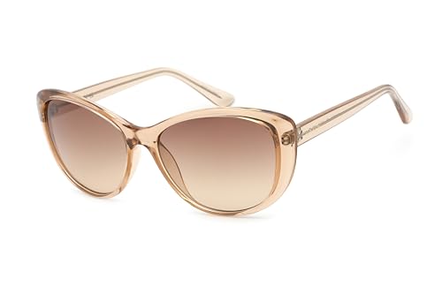 Calvin Klein Damen Ck19560s Ovale Sonnenbrille, Crystal Beige/Gradient Brown, 57mm,16mm,140mm