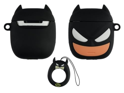 Image of FLORICAN 3D Case for Apple Airpods 4 (2024) Cute Design Suitable ONLY for AirPods 4 / AirPods 4 ANC with Shockproof Full Protection (White Cat) (Black Bat)