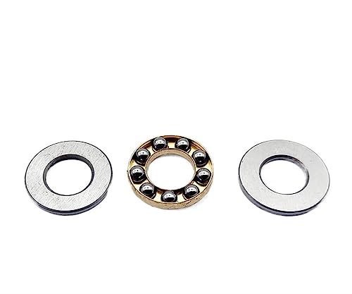 Deep Groove Double Rubber Seal Bearings 1pcs F2-6M F3-8M F4-10M F5-10M F6-12M F7-17M F8-16M F10-18M Plane Axial Thrust Ball Bearing 3-in-1 Metal Axial Ball Bearing(F9-17 9 x 17 x 5mm)