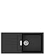 hansgrohe S520-F480 Spülbecken, Einbauspüle mit Abtropffläche, rechteckige Küchenspüle 980x480 mm, Waschbecken Küche für Unterbau ab 60 cm, Graphitschwarz