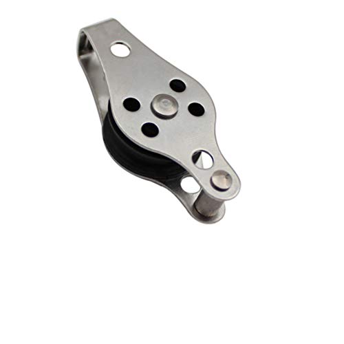 TEHAUX Polia de aço inoxidável polia de barro elevador ferramentas de elevador durável de nylon cord