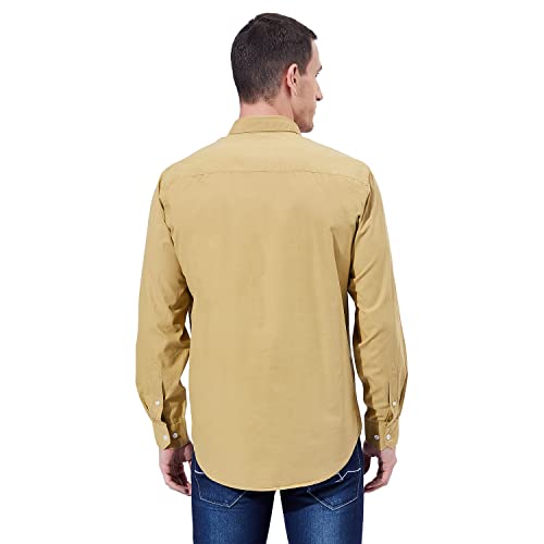 Image of Ben Martin Men's Cotton Regular Collar Shirt with Chest Pocket || Classic Collar, Slim Fit, Casual & Formal Wear || Soft & Breathable Fabric || Full Sleeve Shirt for Men