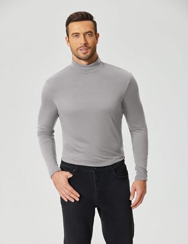 COOFANDY Men's Slim Fit Mock Turtleneck T Shirt Casual Basic Knitted Long Sleeve Pullover Sweater4