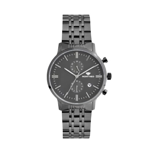 Men Quartz Gun Dial Multi-Function Metal Watch 3515E-M8816