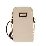 [SAC] L'étui pour téléphone portable est fabriqué en similicuir avec des finitions marron.