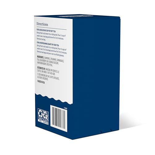 Image of Amazon Grocery, Night Time Herbal Tea, Caffeine Free, 1.1 Oz, 20 Ct