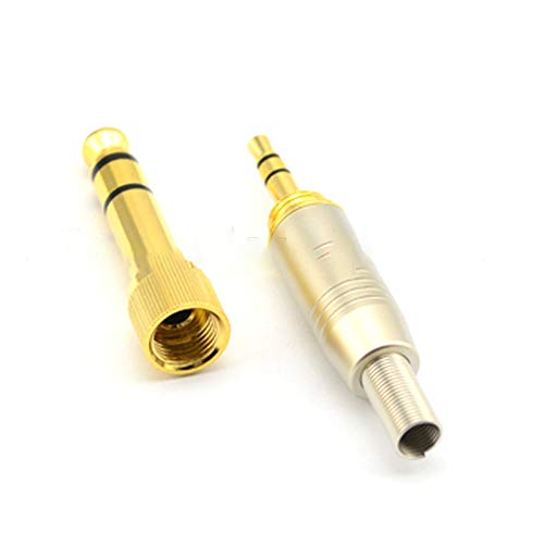 (5 pcs/lot) 6.5mm Stereo Audio Connector 6.5mm Male to 3.5mm Female Connector+3.5 Male Connector for 4mm Cable