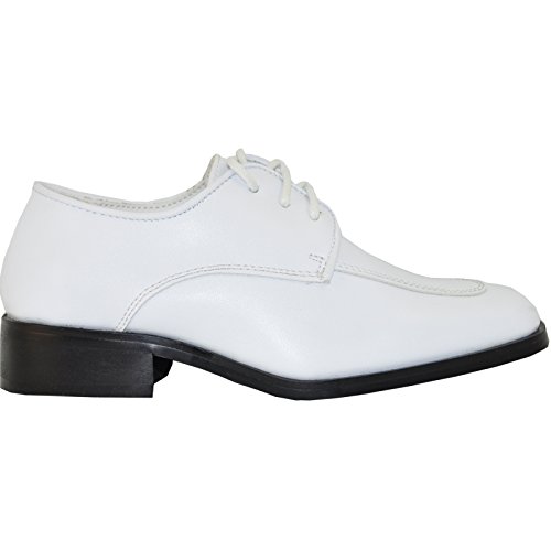 Image of VANGELO Men Dress Shoe TAB and Tux Oxford Formal Tuxedo for Prom Wedding Uniform Medium and Wide Width Black Grey Ivory White Patent