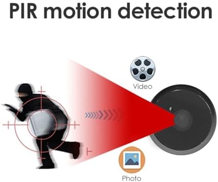 Diagram illustrating PIR motion detection triggering photo and video recording.