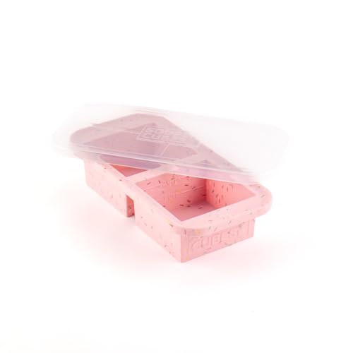 Image of Souper Cubes 2 Cup Silicone Food Freezer Mold, Cotton Candy, 1-Pack | 100% Platinum-Cured Silicone Freezer Cube, Oven and Microwave Safe, Perfect for Freezing Lasagna, Casseroles and More
