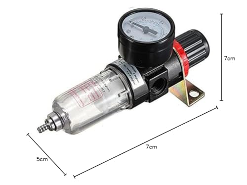 Generic AFR-2000 Pneumatic Air Filter Regulator Compressor & Pressure Reducing Valve & Oil Water Separation+ Gauge Outfit
