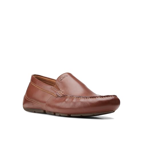 Clarks Herren Markman Plain Fahrer-Slipper, Dunkelbraunes Leder, 45.5 EU – Ansicht 6