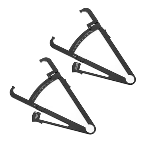 Abaodam 2 piezas de Grasa Corporal con Cinta Métrica para Hombres y Mujeres Medidor Portátil para Prueba de Pliegues Cutáneos y Análisis de Porcentaje de Grasa