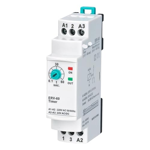 Relais temporisé électronique ERV-60 temporisateur réglable 0,1-60s