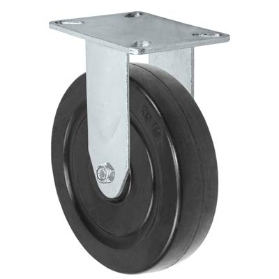 CasterHQ - 5" X 1.25" Stainless Steel Rigid Caster with Hard Rubber Wheel - 350 lbs Capacity
