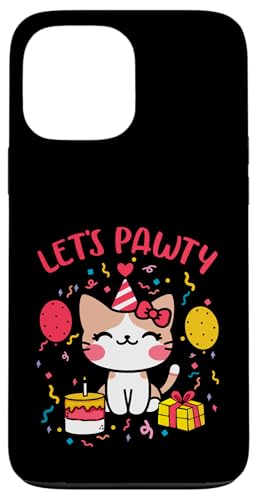 Let's Pawty �V���c ���킢�� �L �q�L ���̎q ���� �a���� �X�}�z�P�[�X iPhone 13 Pro Max �p