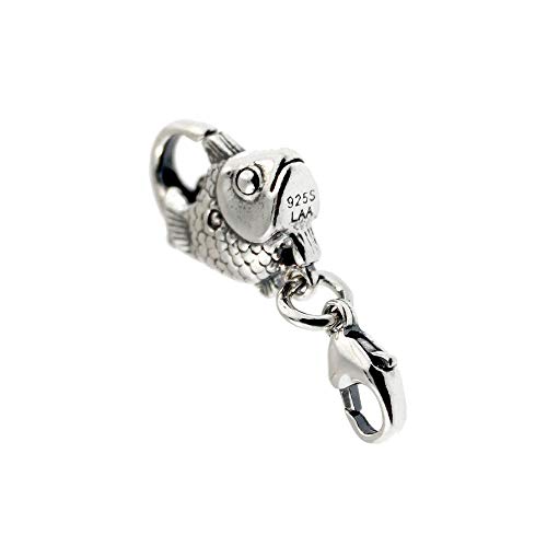 Authentic Trollbeads Sterling Silver 10102 Big Fish Lock, Silver