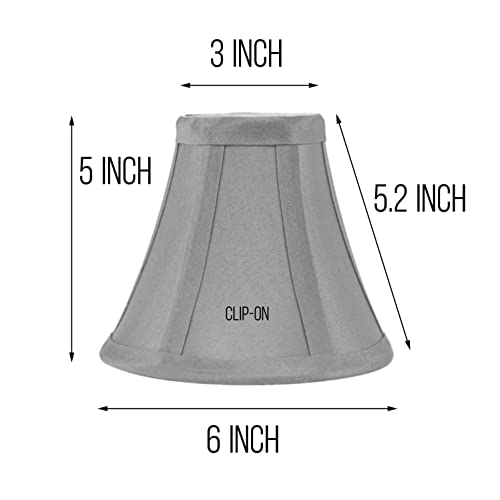Mestar Decor 8-Pack Mini Bell Candelabra Lamp Shade Lampshade 5"H Clip On Style(8Pcs) For Chandeliers Burgundy Color #TOP4