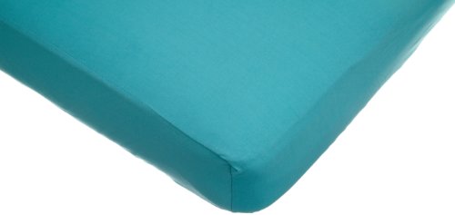 Image of American Baby Company Supreme 100% Natural Cotton Fitted Crib Sheet 52 inch x 28 inch, Enhanced Thickness for Soft, Breathable & Hypoallergenic Jersey Comfort, Turquoise, Neutral for Boys & Girls