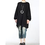 FTCayanz Damen Neu Oversize T-Shirt Langarm Casual Tunika Tops Sweatshirt – Bild 4