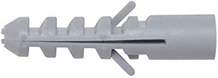 Merriway BH05548 (20 Pcs) Heavy Duty Rimless Nylon Hardwall Concrete Anchor Wallplug, Grey M8 x 40 - Pack of 20 Pieces