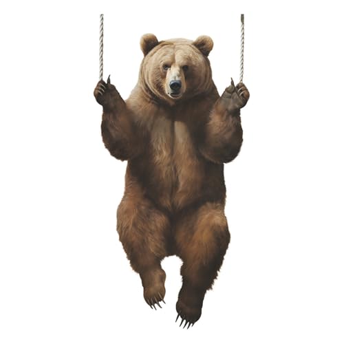 Vinilo Decorativo Achang Oso Grizzly 3D Efecto Removible