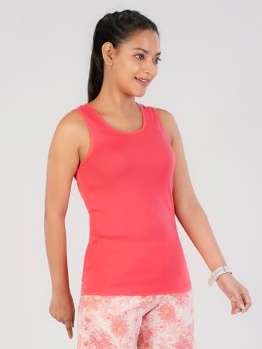 Image of Rupa Colors Playsure Solid 100% Combed Cotton Rib Fabric, Women's Standard Fit Tank Top, Sleeveless Pack of 1