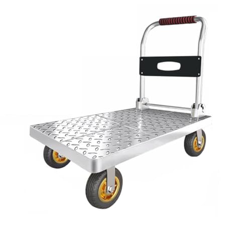 Carretilla de plataforma plegable con ruedas