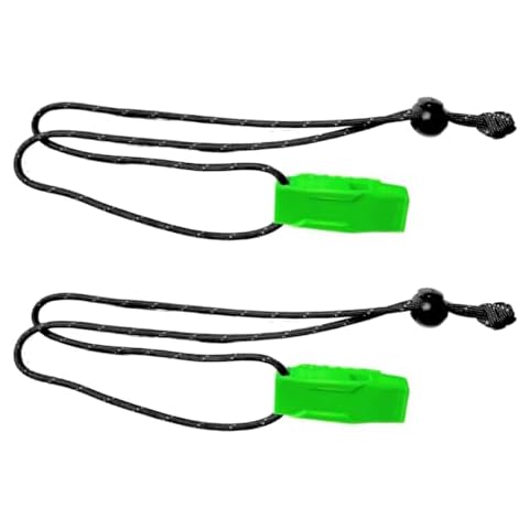 SandShark 120dB Loud Whistle, Lightweight & Durable Water-Resistant Boat Safety Whistle: Adjustable Lanyard - Versatile Emergency Whistle Camping Essentials & Fishing Gear - Made in USA (Green) Cover