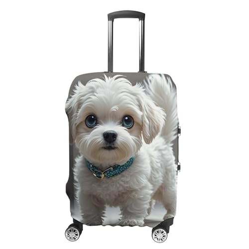 Travel Luggage Cover Suitcase Protector Cute Dog Elastic Washable Suitcase Cover Anti-scratch Spandex Baggage Covers Fits 18-32 Inch Luggage