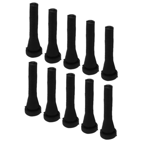 UKCOCO 10 Piezas palo de depilación aves de corral palo de goma para desplumar pollos dedos de depilación de goma desplumadora de pollos pequeña palo de desplumar ganso caucho Negro