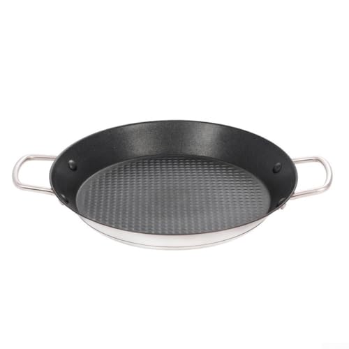 Sartén de acero antiadherente con puntos elevados para paella, arroz y mariscos (32 cm)