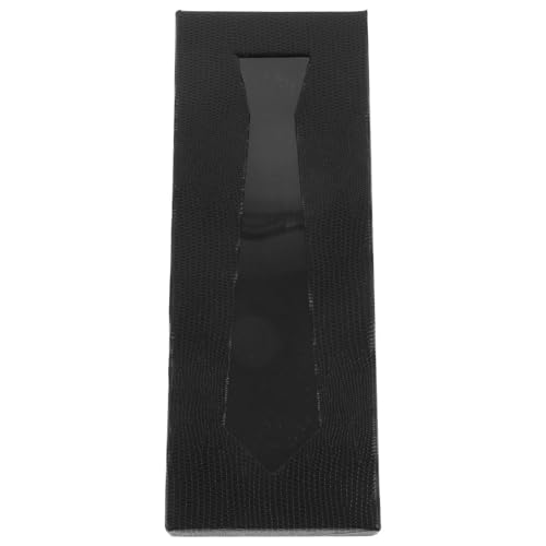Holibanna Caja De Regalo para Hombre Caja Organizadora De Corbatas Piel De Serpiente Negra Estuche De Viaje Multifuncional para Corbatas Y Pañuelos