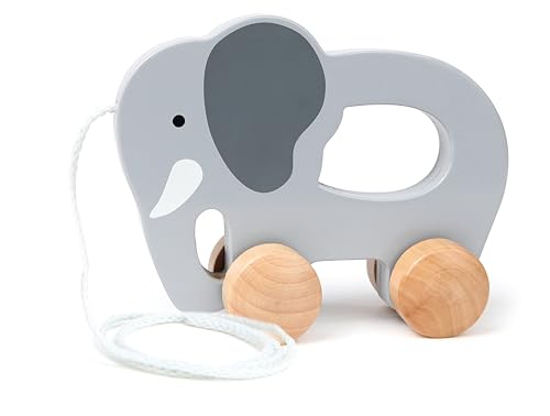 MaMeMi Hape E0908 - Nachzieh-Elefant, Holzspielzeug