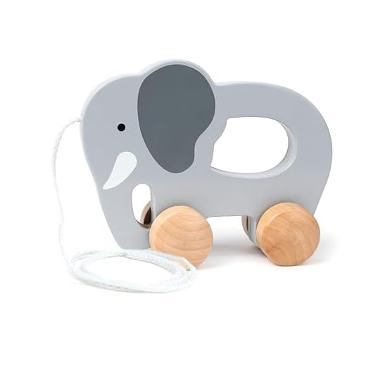 MaMeMi Hape E0908 - Nachzieh-Elefant, Holzspielzeug
