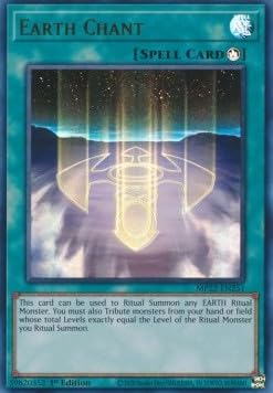 Earth Chant MP22-EN251 Ultra Rare Englisch Boosterfrisch 1. Auflage - 2022 Tin of The Pharaoh's Gods - mit ReCollectibles-Versandschutz - für Yu-Gi-Oh!