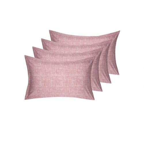 Image of Wakefit 100% Cotton Pillow Cover Set of 4 | 200 TC Soft & Breathable Pillow Cases | Standard Size 18 x 27 Inch | Skin Friendly, Durable & Gentle Machine Washable | Florenza