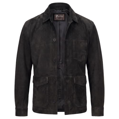 Image of Suede Leather Jacket Men - Real Lambskin Suede Casual Leather Jackets For Men - Mens Suede Jacket