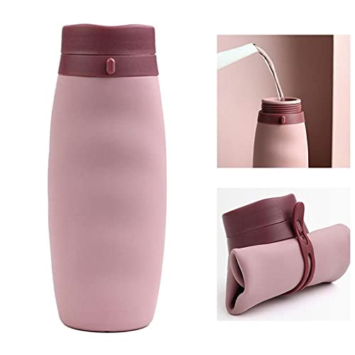 NIDONE Inklapbare Waterfles Outdoor Vouwen Compressie Drink Flessen Siliconen Reizen Cup Roze - Image 6