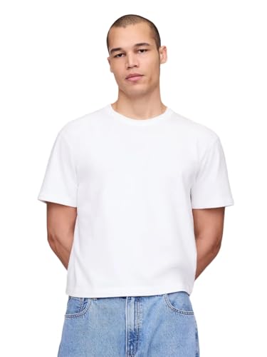 GAP Mens Heavyweight Relaxed Cropped Tee Optic White Medium