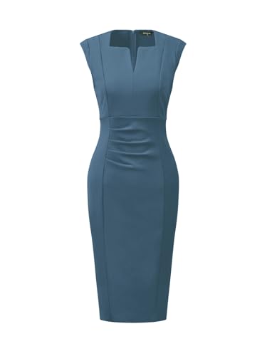 Image of Allegra K Women's Sheath Dress Pencil Work Sleeveless Professional Office Dresses