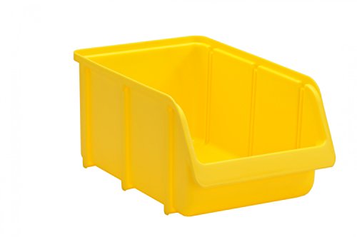 Preisvergleich Produktbild hünersdorff 674200 Sichtbox / Stapelbox / Lagerbox in Größe 4, stapelbar, Farbe: Gelb