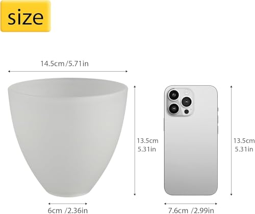 Image of Small Glass Lamp Shade Replacement, Ceiling Fan Globe Replacement 3 Pack, Pure White Frosted Glass Shade for E26, 5.3 inch High x 5.7 inch Diameter