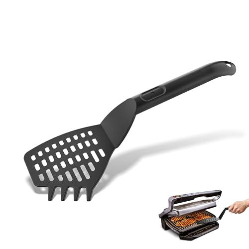 OptiSpatel Spatule pour Tefal Optigrill, accessoires pour une manipulation parfaite des grillades grâce au design ondulé, spatule géométrie protège le...
